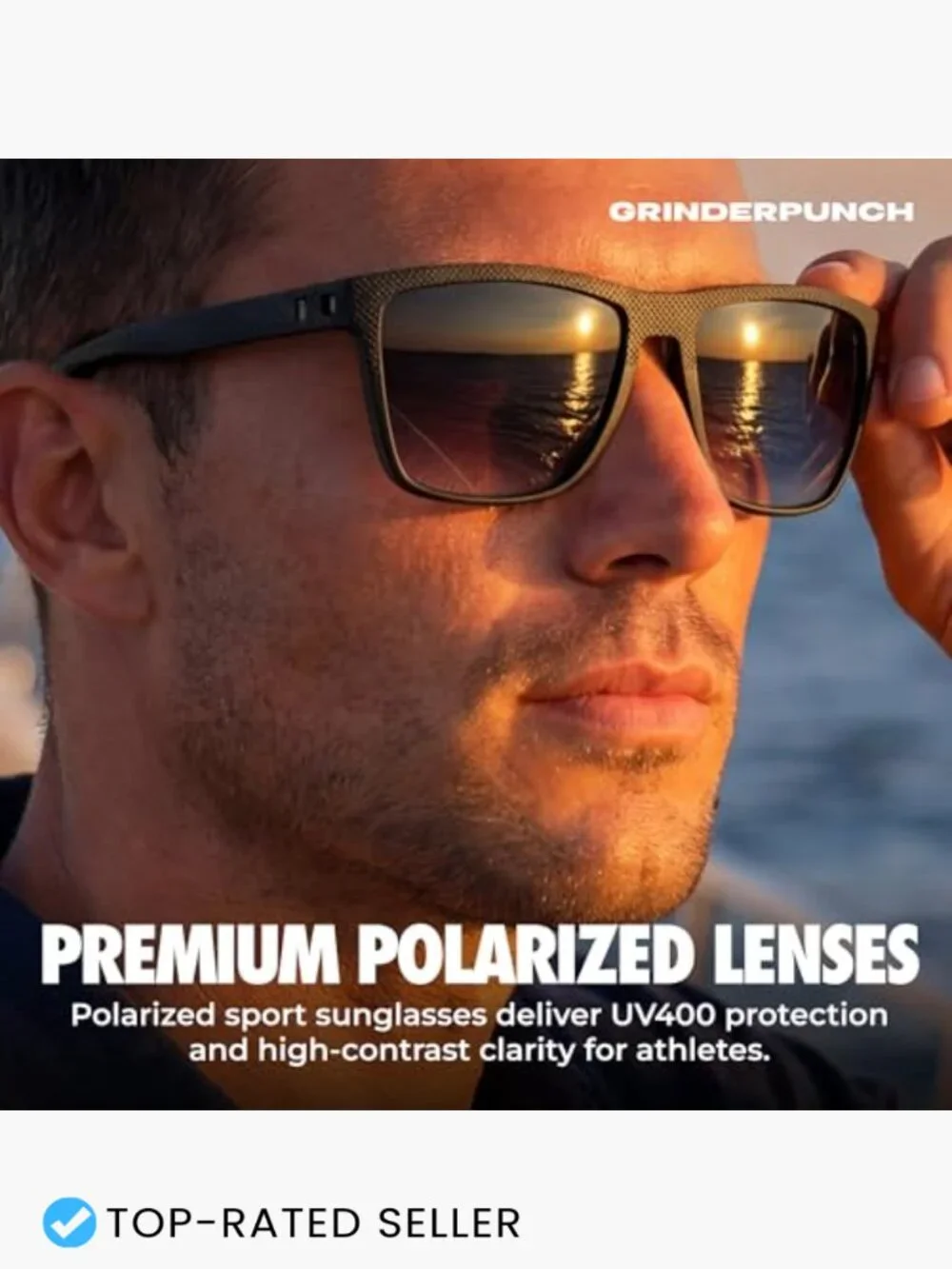 Square Polarized Sunglasses Lightweight TR90 Frame UV400 Protection Unisex